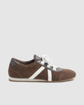 Zapatillas de vestir mujer piel serraje marron flaterinas Dansi SNEAKER3 1